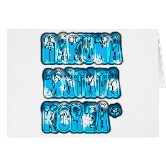 Hakuna Matata South Korea Art Print/Graphic (Front Horizontal)