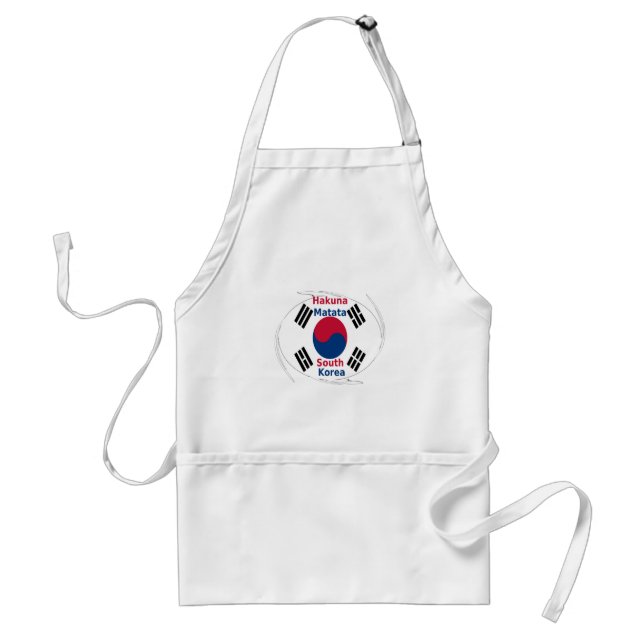 Hakuna Matata South Korea Art Print/Graphic Adult Apron (Front)