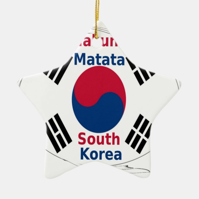 Hakuna Matata South Korea Art Print/Graphic Ceramic Ornament (Front)