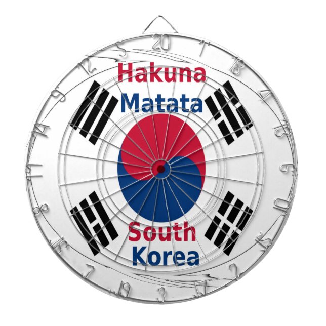 Hakuna Matata South Korea Art Print/Graphic Dart Board (Front)