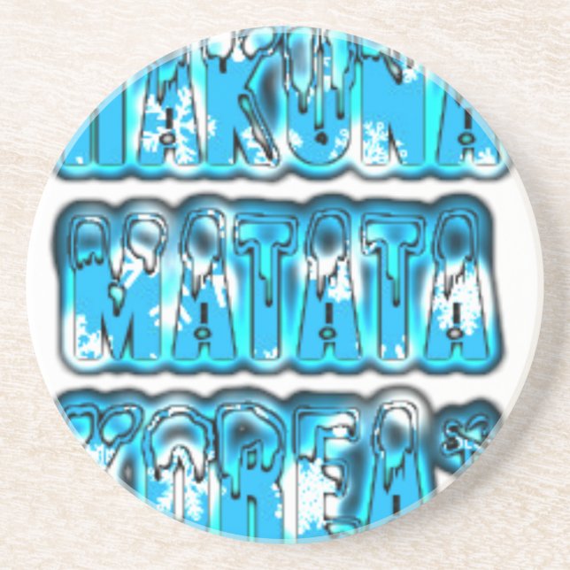 Hakuna Matata South Korea Art Print/Graphic Sandstone Coaster (Front)