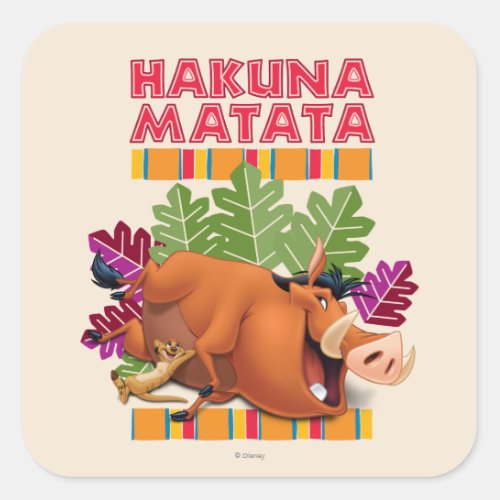 Hakuna Matata Square Sticker