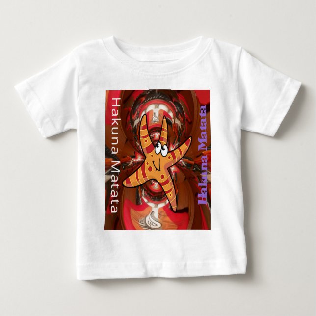 Hakuna Matata Starfish Design Baby T-Shirt (Front)