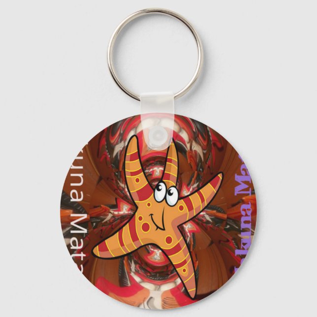 Hakuna Matata Starfish Design Keychain (Front)