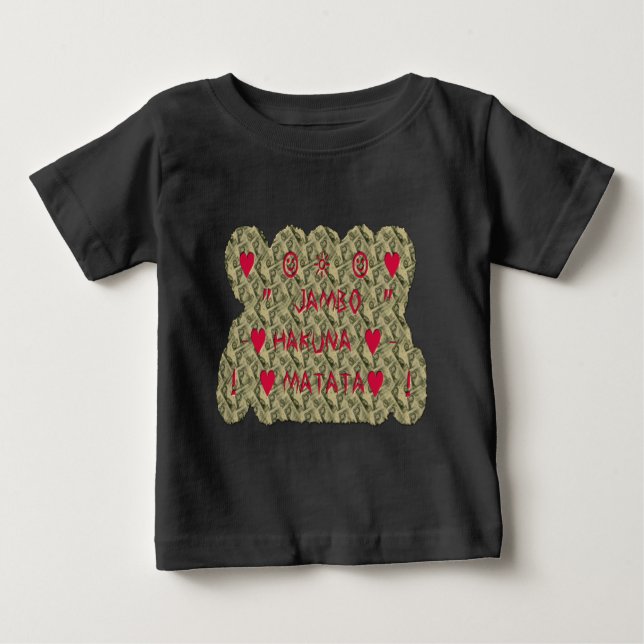 Hakuna Matata Talk Money Art Print Design Baby T-Shirt (Front)