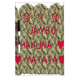 Hakuna Matata Talk Money Art Print Design Dry Erase Board