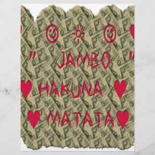 Hakuna Matata Talk Money Art Print Design Letterhead