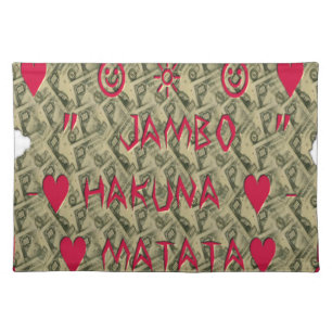 Hakuna Matata Talk Money Art Print Design Placemat