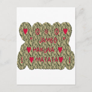 Hakuna Matata Talk Money Art Print Design Postcard