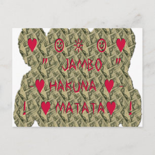 Hakuna Matata Talk Money Art Print Design Postcard