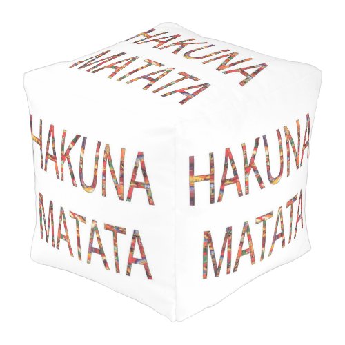 Hakuna Matata Text design Outdoor Pouf