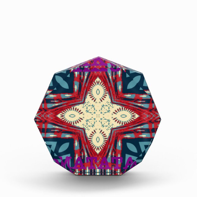 Hakuna Matata Text Hope Abstract Art Print Design Acrylic Award (Front)