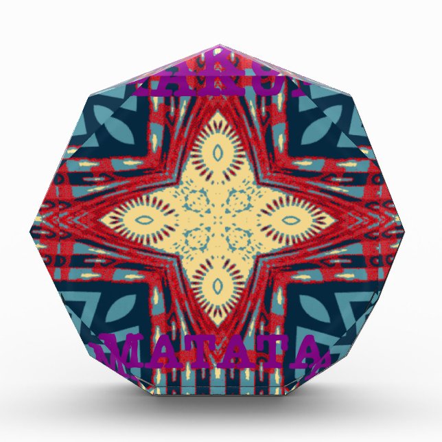 Hakuna Matata Text Hope Abstract Art Print Design Acrylic Award (Front)