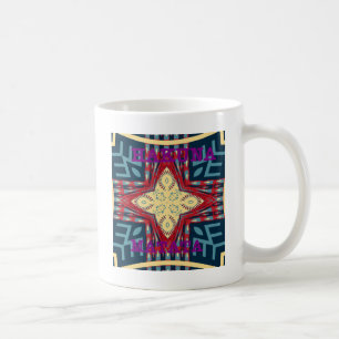 Hakuna Matata Text Hope Abstract Art Print Design Coffee Mug