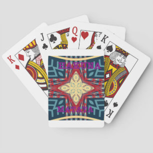 Hakuna Matata Text Hope Abstract Art Print Design Poker Cards