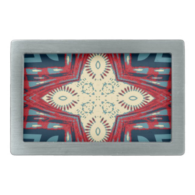 Hakuna Matata Text Hope Abstract Art Print Design Rectangular Belt Buckle (Front)