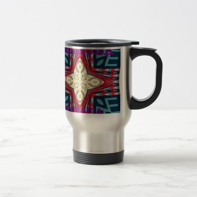 Hakuna Matata Text Hope Abstract Art Print Design Travel Mug (Right)