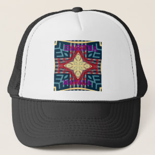 Hakuna Matata Text Hope Abstract Art Print Design Trucker Hat