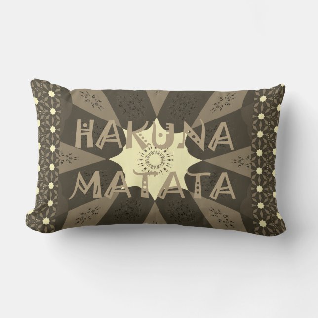 Hakuna Matata urban fantastic Vector Floral design Lumbar Pillow (Front)