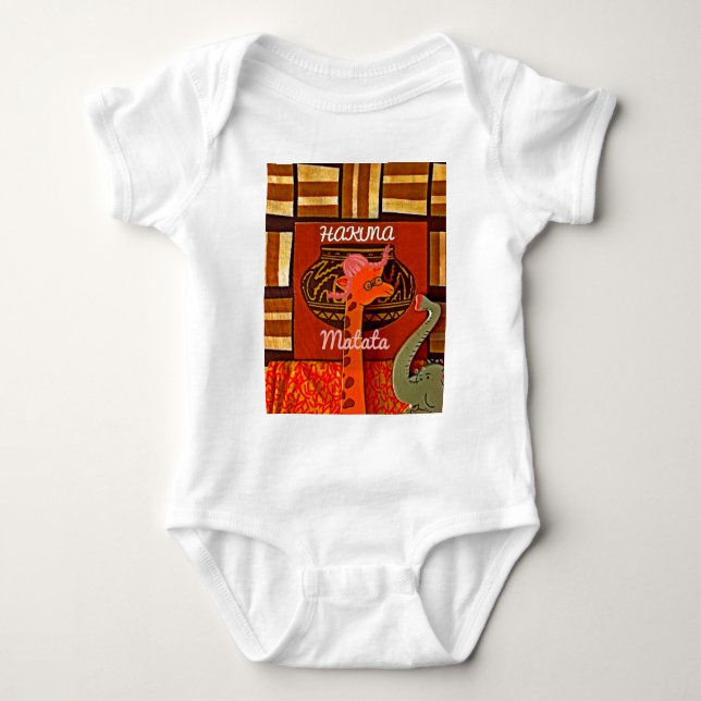 Hakuna Matata Wearable Art: T-shirts, Hats & Ties  Baby Bodysuit (Front)
