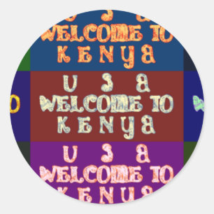 Hakuna Matata Welcome to Kenya.png Classic Round Sticker