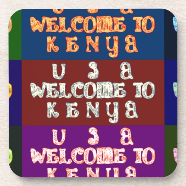 Hakuna Matata Welcome to Kenya.png Drink Coaster (Front)