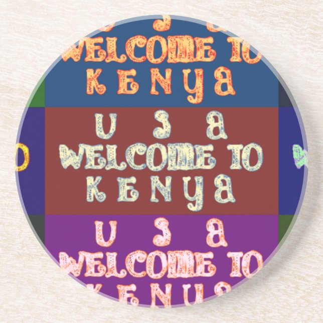 Hakuna Matata Welcome to Kenya.png Drink Coaster (Front)