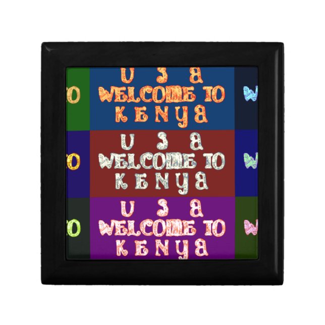 Hakuna Matata Welcome to Kenya.png Jewelry Box (Front)