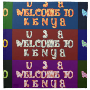 Hakuna Matata Welcome to Kenya.png Napkin