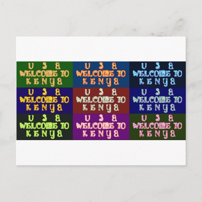 Hakuna Matata Welcome to Kenya.png Postcard (Front)