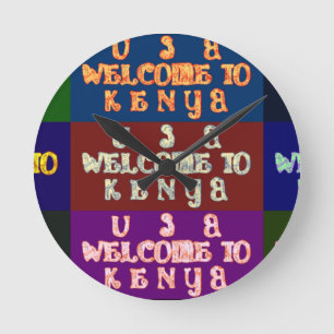 Hakuna Matata Welcome to Kenya.png Round Clock