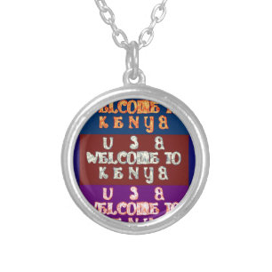 Hakuna Matata Welcome to Kenya.png Silver Plated Necklace