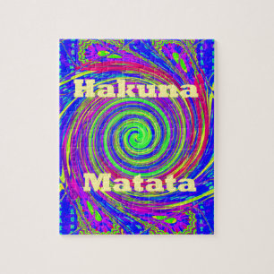 Hakuna Matata – Whirl Design with Vibrant Colors Jigsaw Puzzle