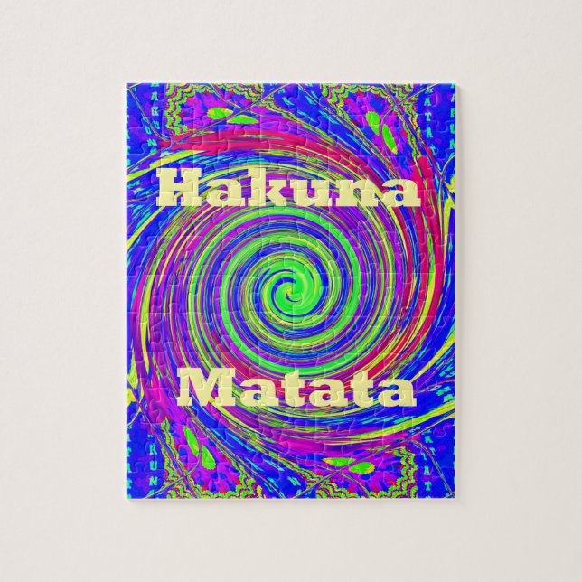 Hakuna Matata – Whirl Design with Vibrant Colors Jigsaw Puzzle (Vertical)