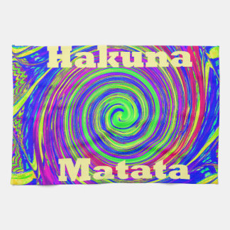 Hakuna Matata – Whirl Design with Vibrant Colors Kitchen Towel