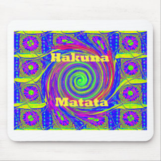 Hakuna Matata – Whirl Design with Vibrant Colors Mouse Pad
