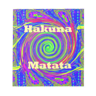 Hakuna Matata – Whirl Design with Vibrant Colors Notepad