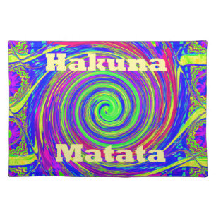 Hakuna Matata – Whirl Design with Vibrant Colors Placemat