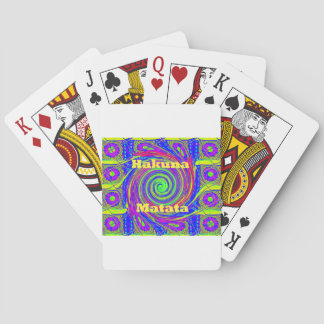 Hakuna Matata – Whirl Design with Vibrant Colors Poker Cards