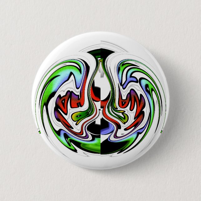 Hakuna Matata with Abstract Whirl and Gradients Button (Front)