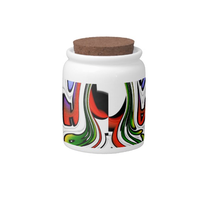 Hakuna Matata with Abstract Whirl and Gradients Candy Jar (Front)