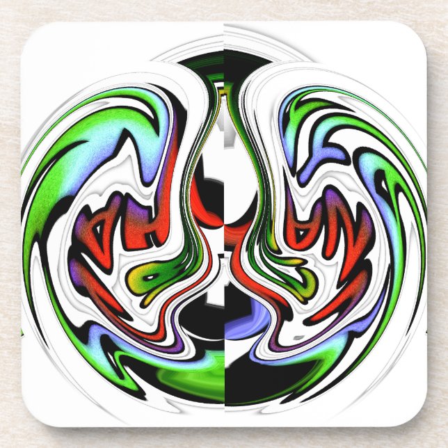 Hakuna Matata with Abstract Whirl and Gradients Drink Coaster (Front)