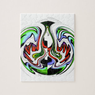 Hakuna Matata with Abstract Whirl and Gradients Jigsaw Puzzle