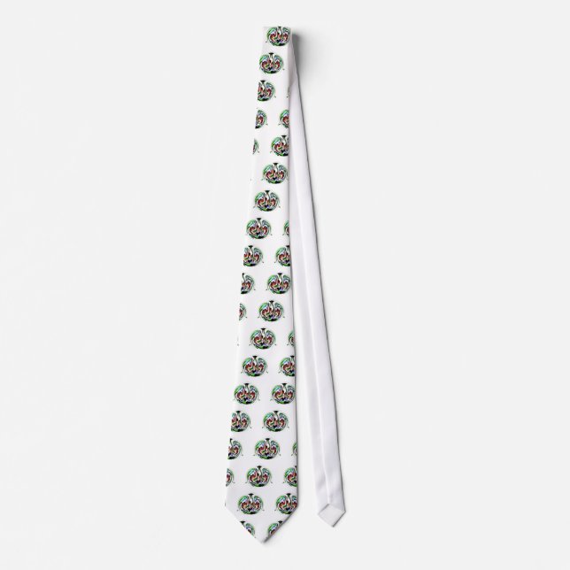 Hakuna Matata with Abstract Whirl and Gradients Neck Tie (Front)