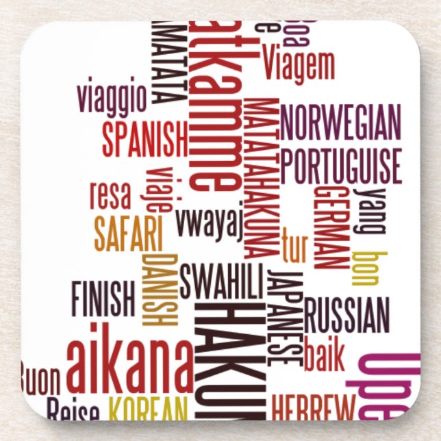 Hakuna Matata word Beverage Coaster (Front)