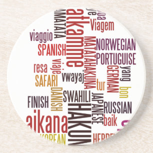 Hakuna Matata word Sandstone Coaster