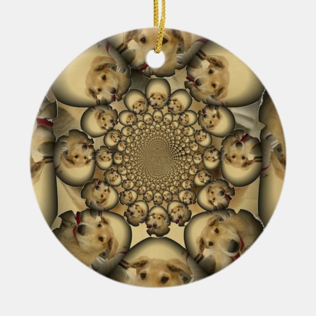 Hakuna Matta Puppies and Dogs infinity amazing sty Ceramic Ornament (Front)