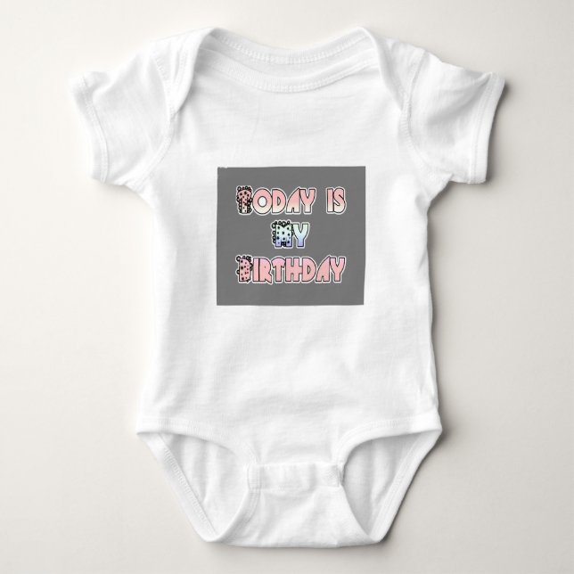 HakunaMatata Gift Today is my Birthday.png Baby Bodysuit (Front)