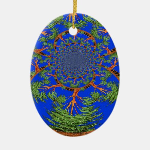 HakunaMatata Im not allergic to people Eco tree Ceramic Ornament