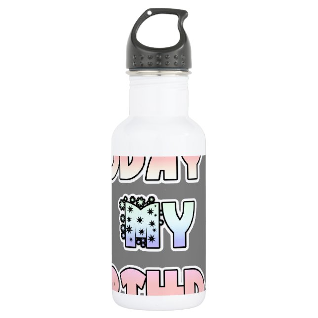 HakunaMatata Today is my Birthday.png Water Bottle (Front)